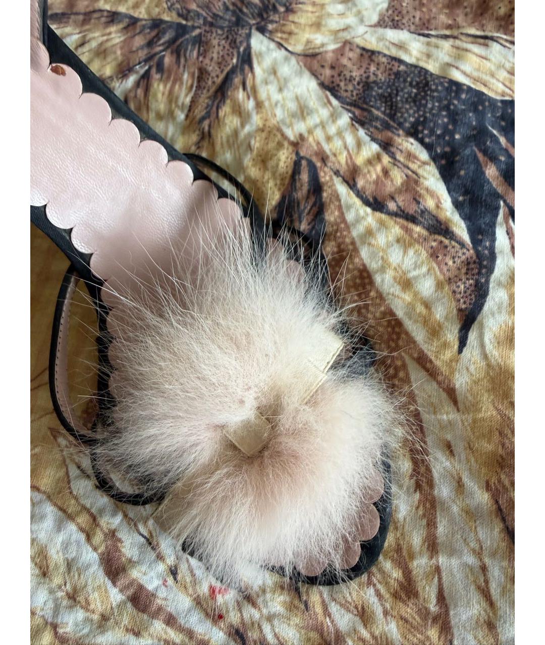 MOSCHINO Черные текстильные босоножки, фото 5