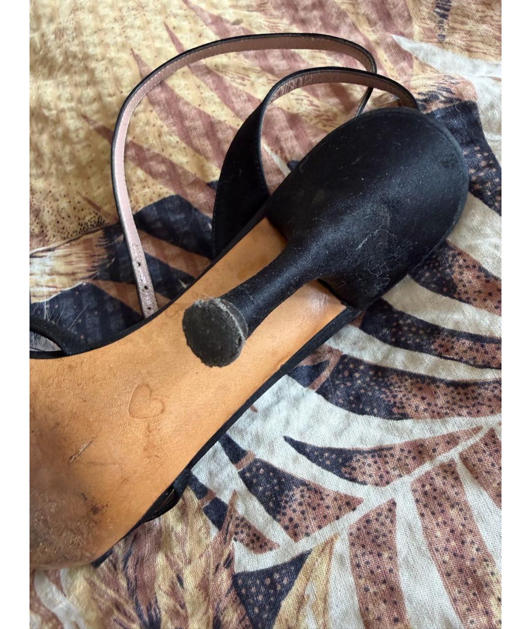 MOSCHINO Черные текстильные босоножки, фото 8