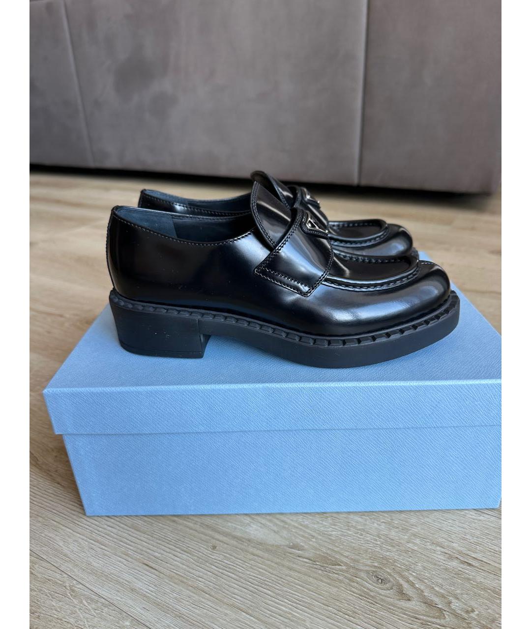 PRADA Черные кожаные лоферы, фото 6