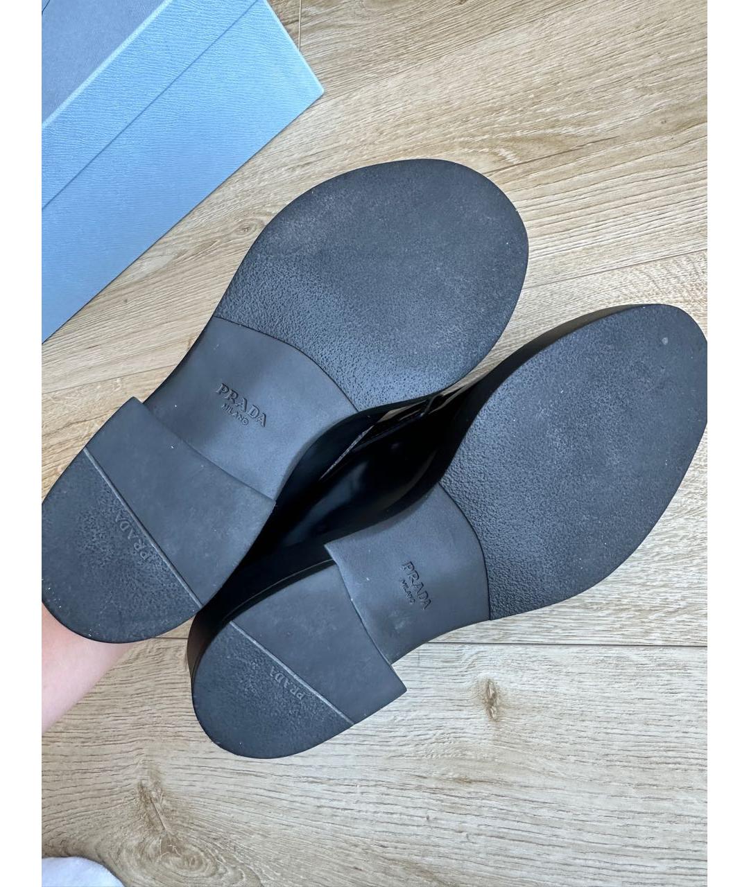 PRADA Черные кожаные лоферы, фото 7
