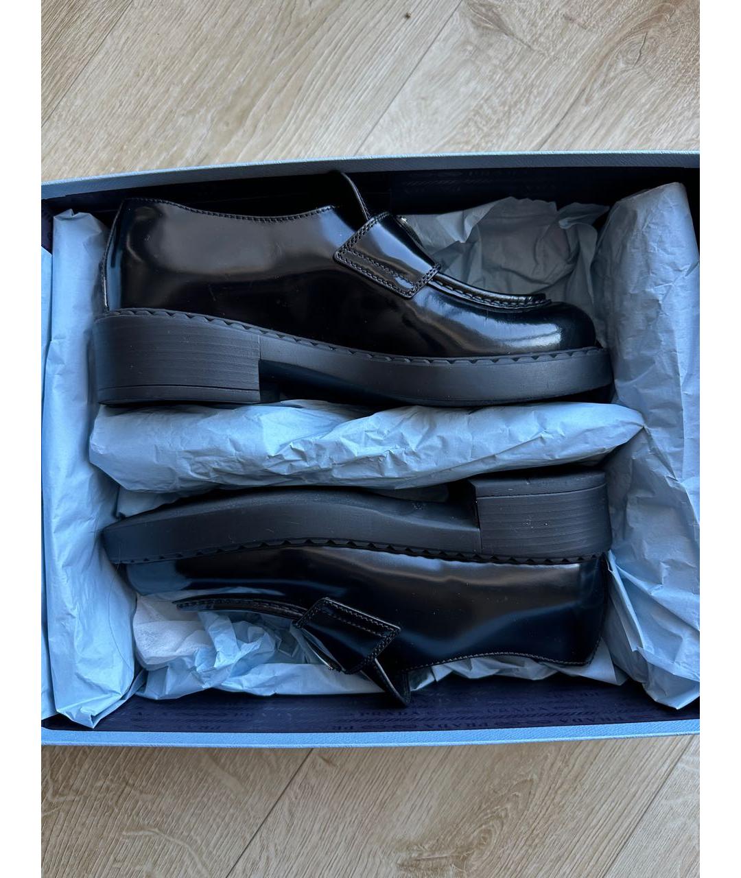 PRADA Черные кожаные лоферы, фото 8