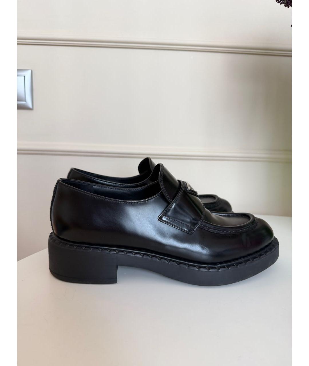 PRADA Черные кожаные лоферы, фото 6