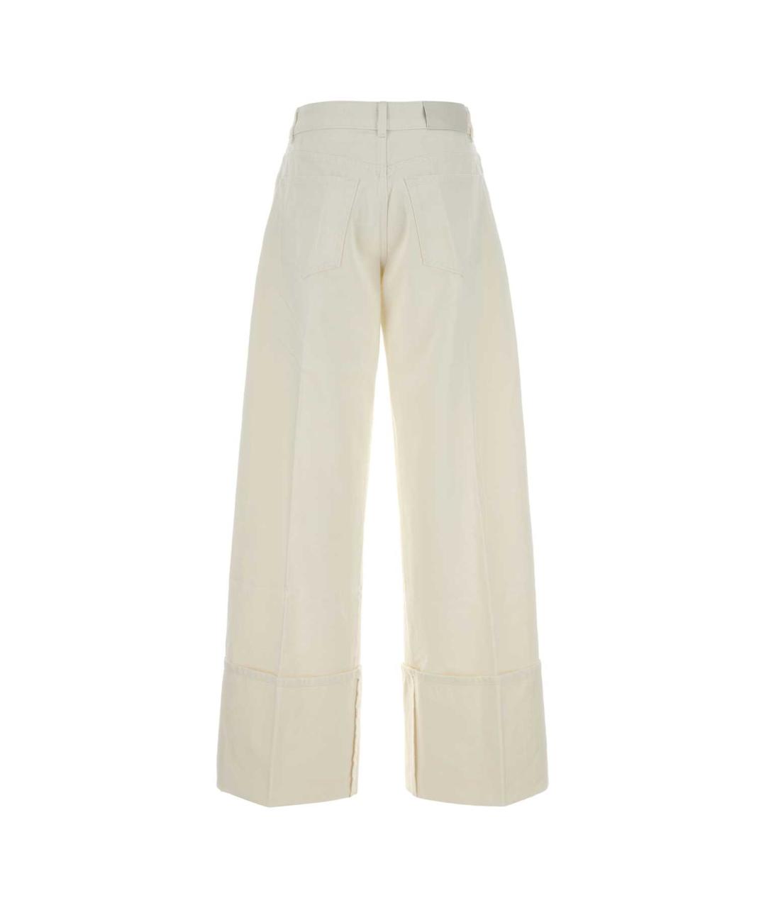 GIVENCHY Белые хлопковые прямые джинсы, фото 2