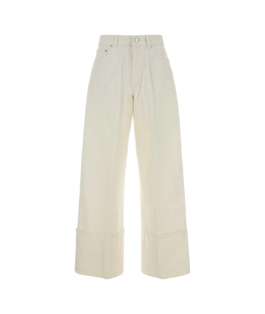 GIVENCHY Белые хлопковые прямые джинсы, фото 1