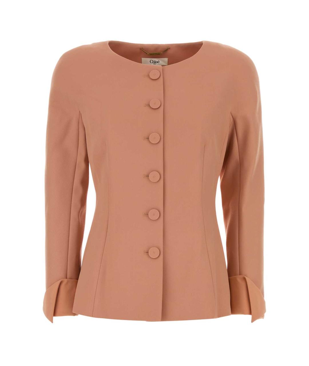 CHLOE Розовый шерстяной жакет/пиджак, фото 1