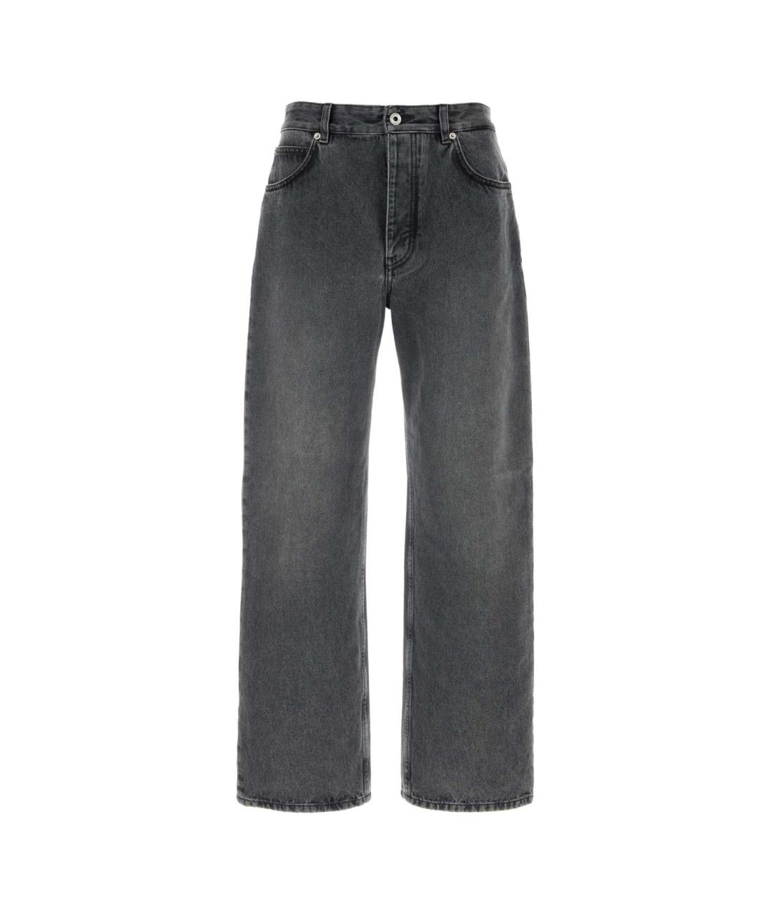 LOEWE Черные хлопковые прямые джинсы, фото 1