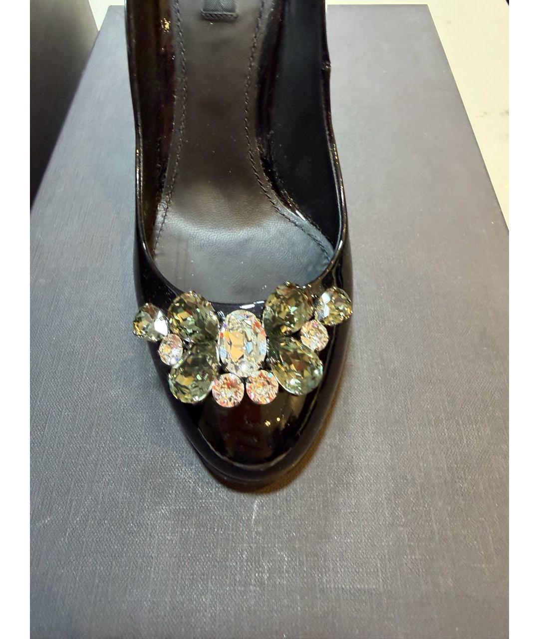 DOLCE&GABBANA Черные туфли из лакированной кожи, фото 4