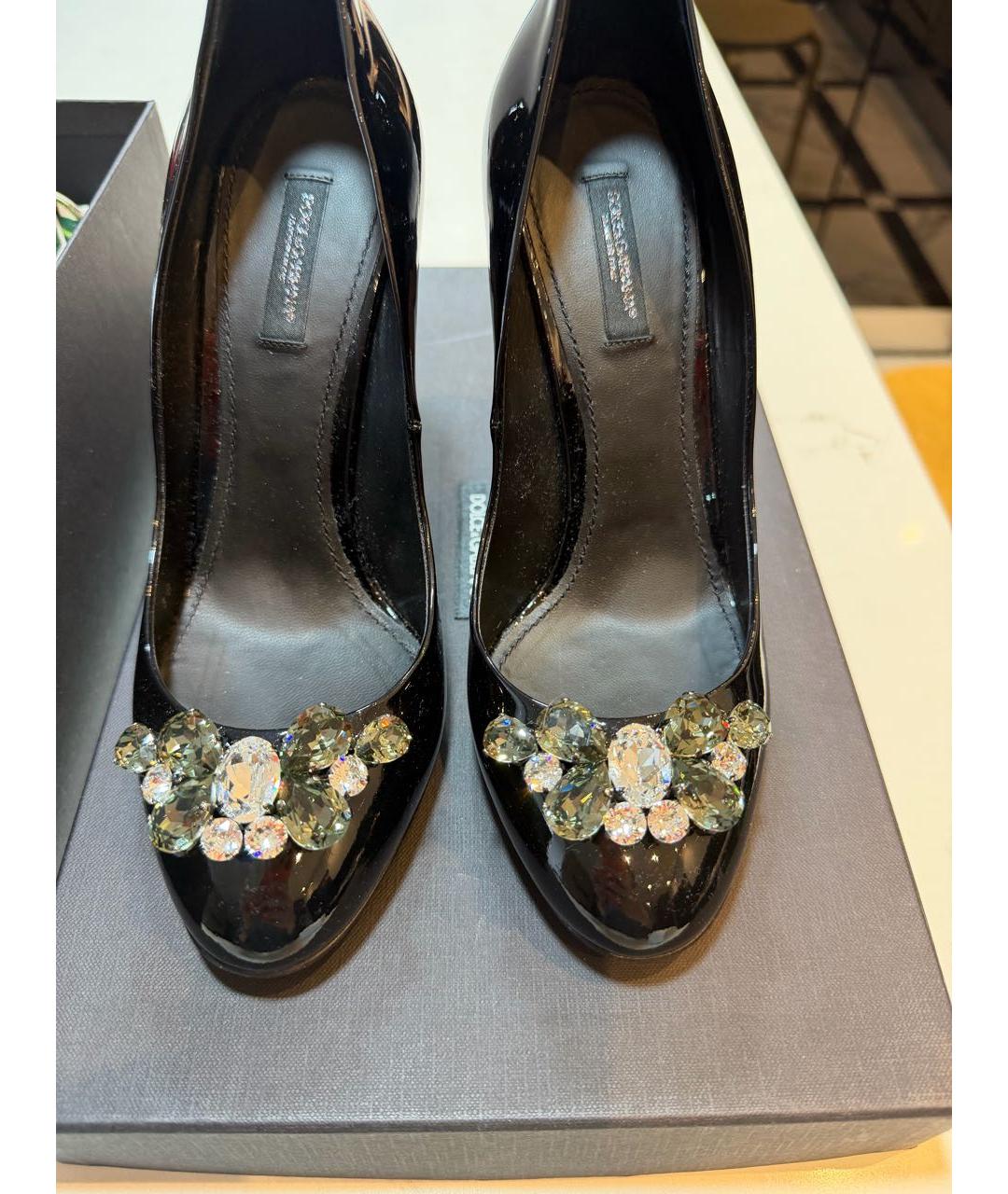 DOLCE&GABBANA Черные туфли из лакированной кожи, фото 2