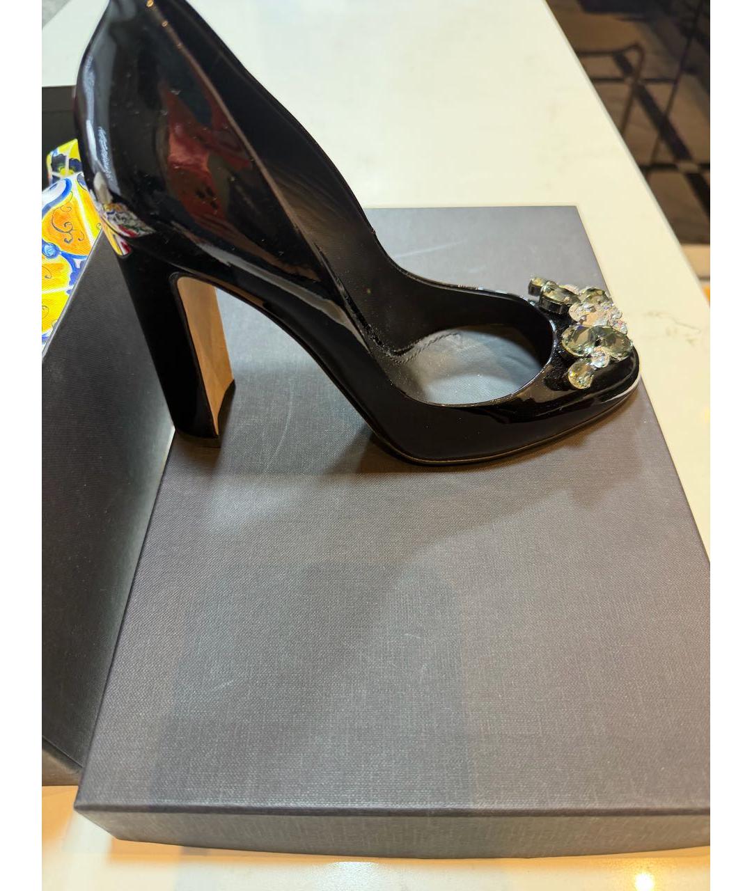 DOLCE&GABBANA Черные туфли из лакированной кожи, фото 5