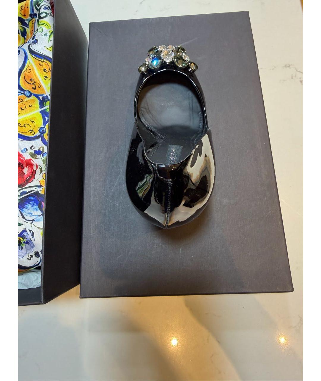 DOLCE&GABBANA Черные туфли из лакированной кожи, фото 3