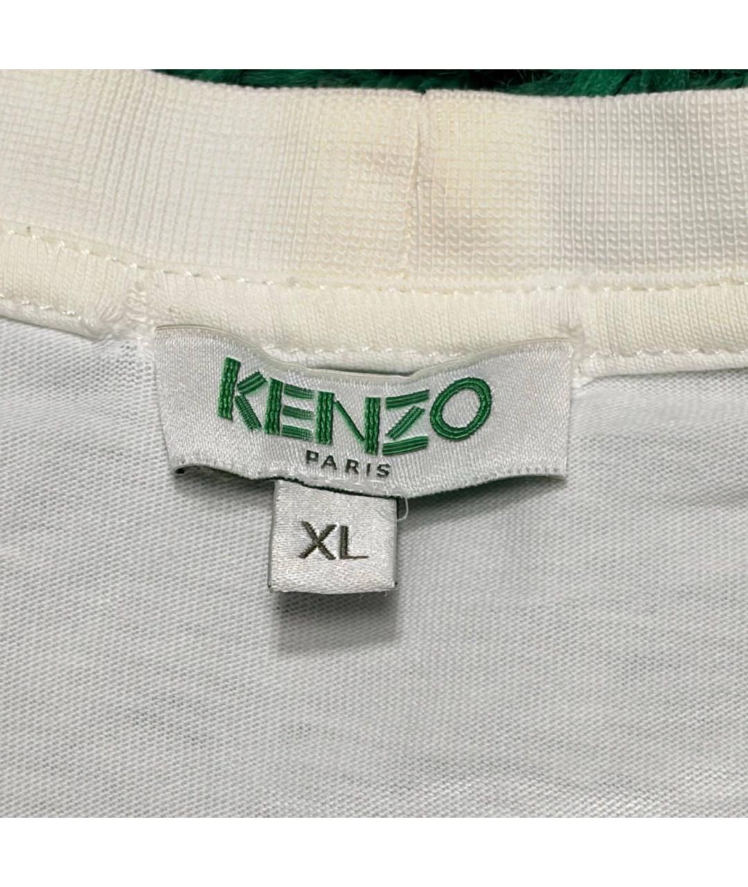 KENZO Белая хлопковая футболка, фото 4