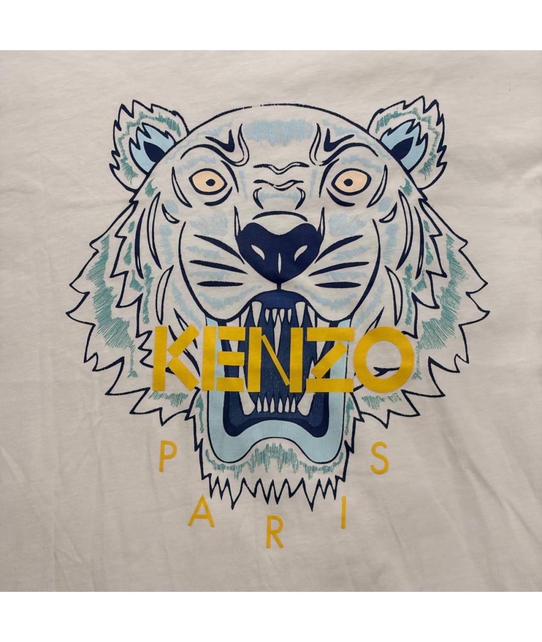 KENZO Белая хлопковая футболка, фото 3