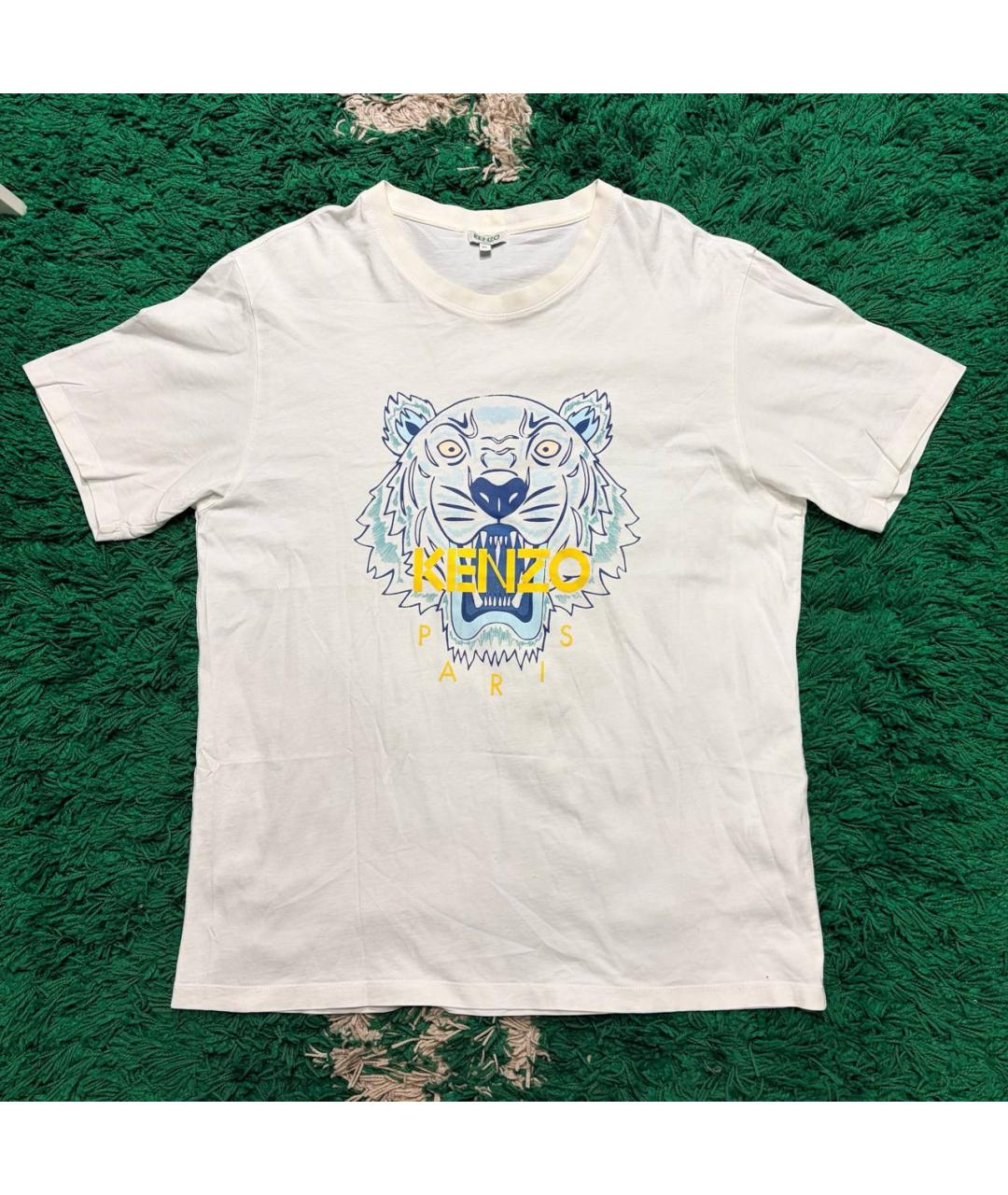 KENZO Белая хлопковая футболка, фото 5