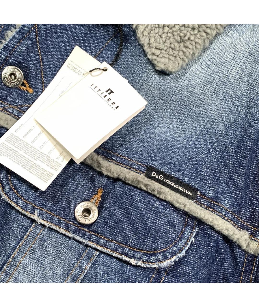 DOLCE&GABBANA Синяя деним куртка, фото 4