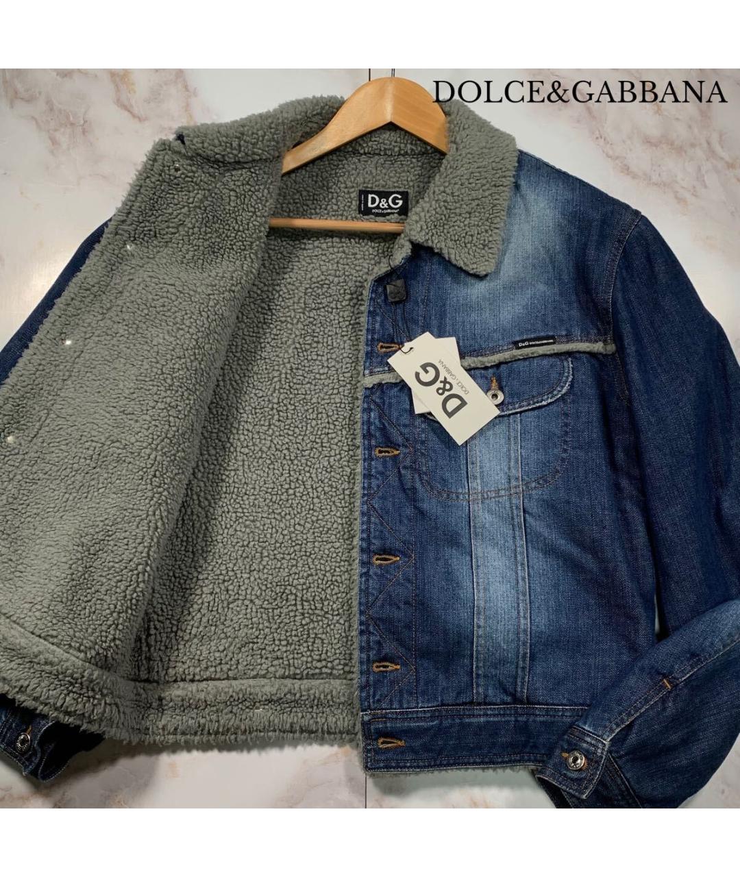 DOLCE&GABBANA Синяя деним куртка, фото 2