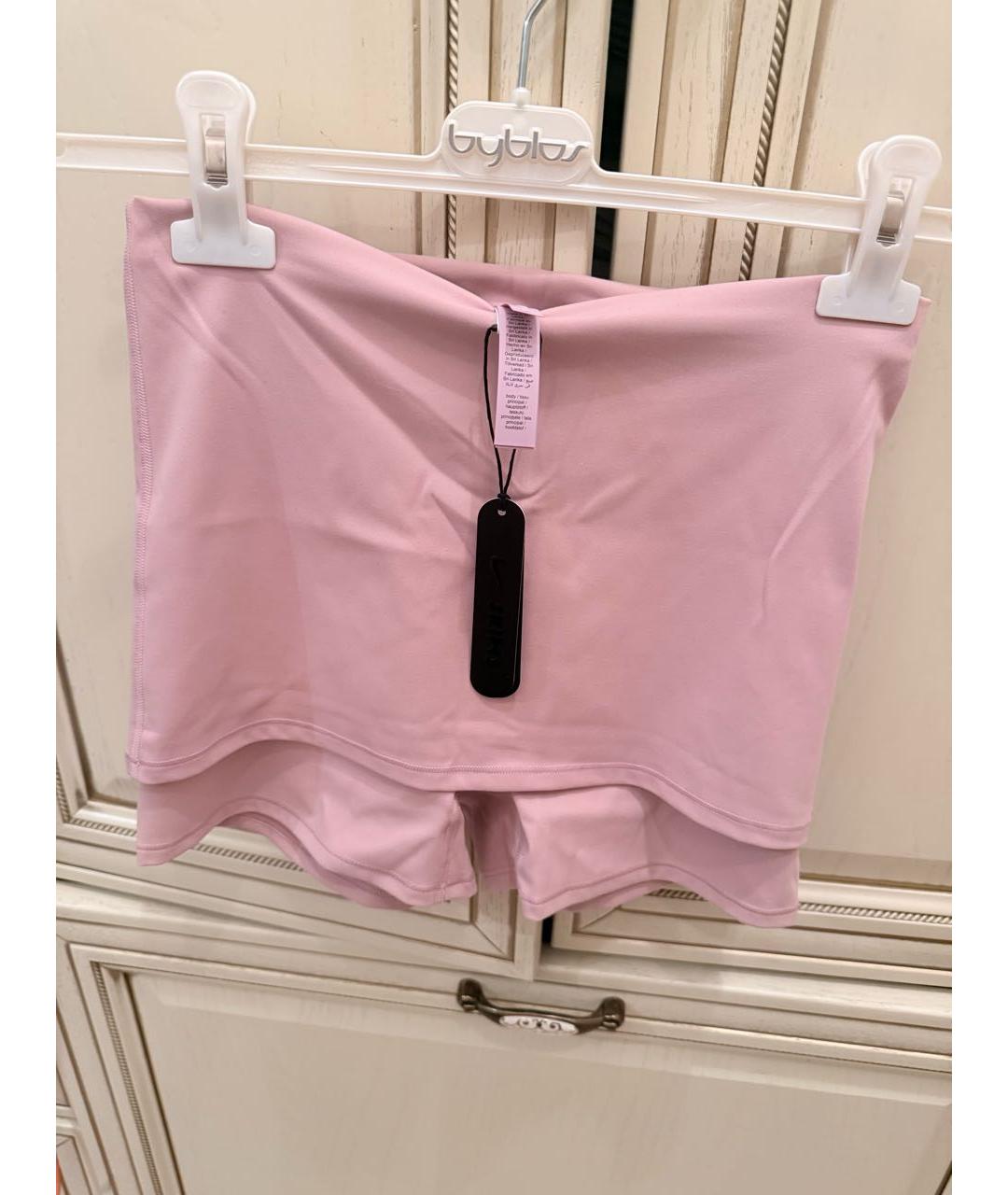 SKIMS Розовые хлопко-эластановые спортивные брюки и шорты, фото 6