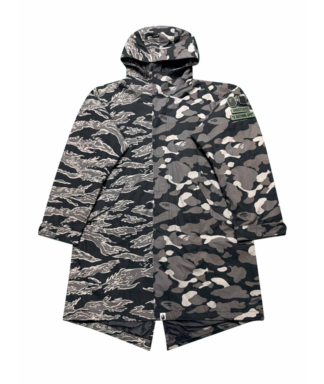 BAPE Антрацитовый полиэстеровый тренч / плащ, фото 1