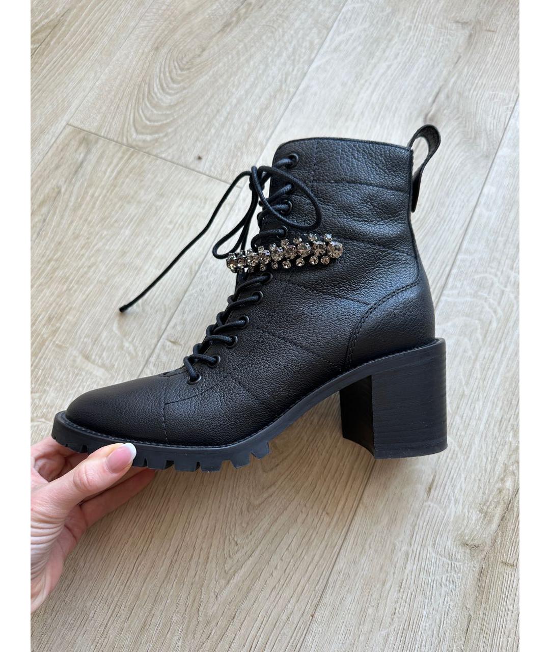 JIMMY CHOO Черные кожаные ботинки, фото 5