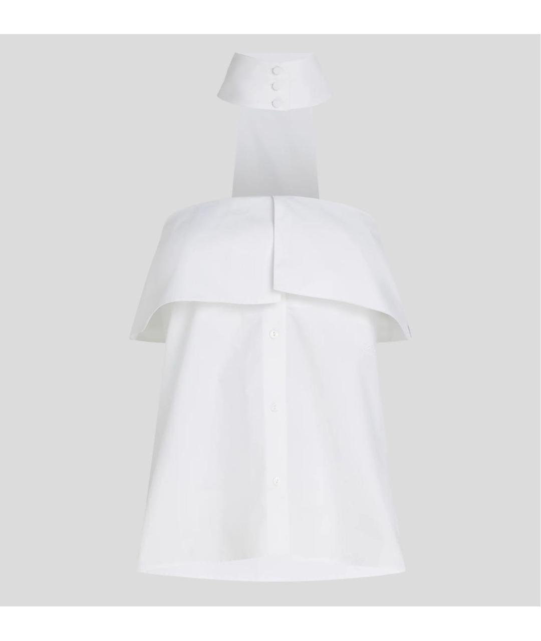 KARL LAGERFELD Белая хлопковая блузы, фото 6