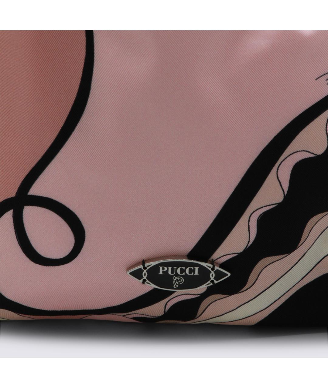 EMILIO PUCCI Бежевая тканевая сумка с короткими ручками, фото 3