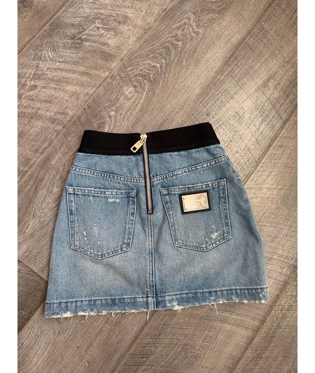 DOLCE&GABBANA Деним юбка мини, фото 2