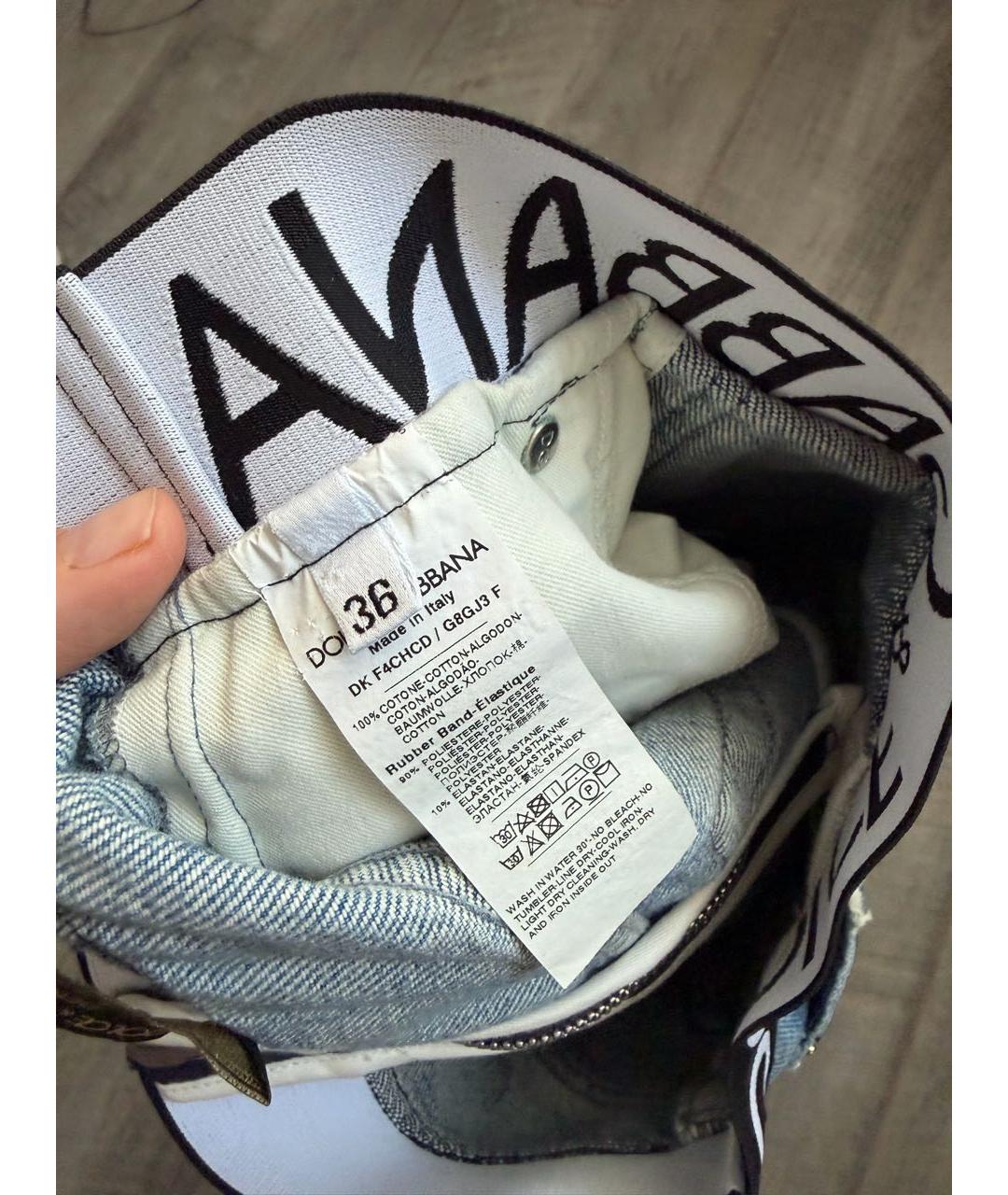 DOLCE&GABBANA Деним юбка мини, фото 5