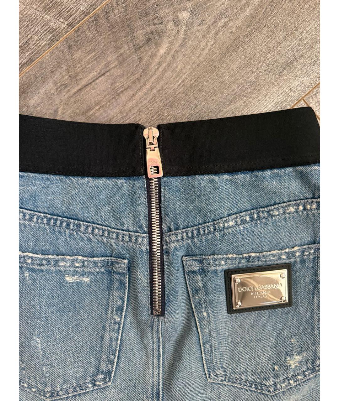 DOLCE&GABBANA Деним юбка мини, фото 3