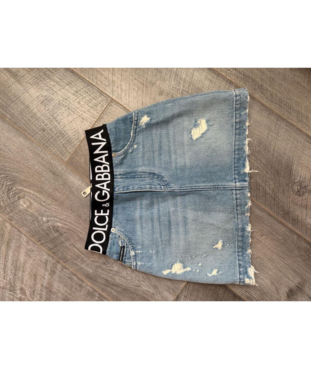 DOLCE&GABBANA Деним юбка мини, фото 6