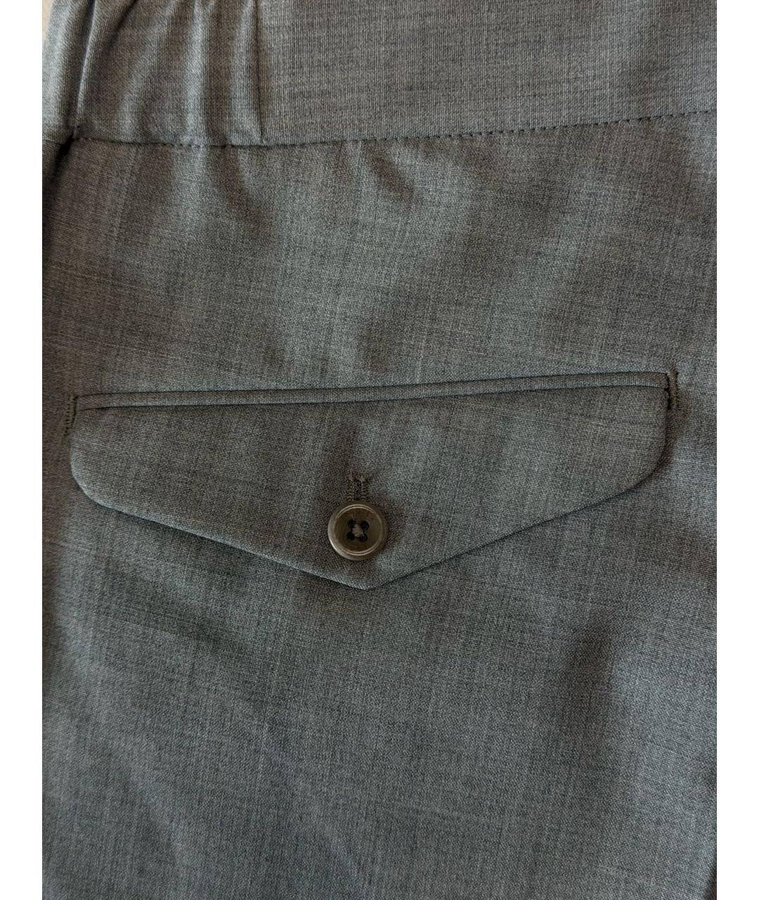 INCOTEX Серые хлопковые повседневные брюки, фото 4