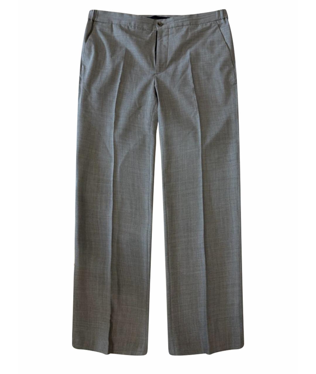 INCOTEX Серые хлопковые повседневные брюки, фото 1