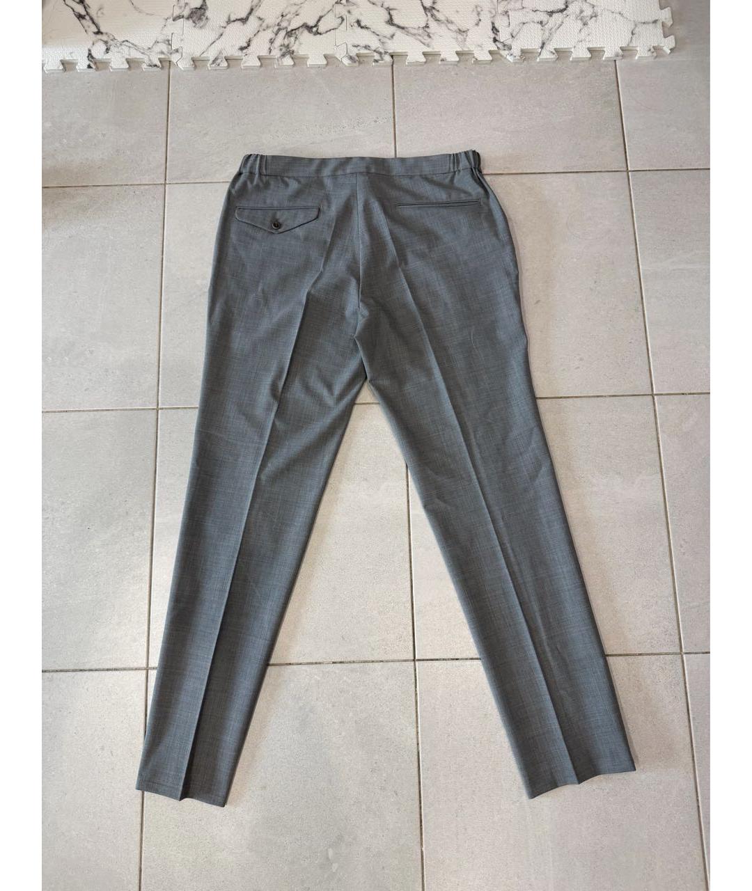 INCOTEX Серые хлопковые повседневные брюки, фото 2