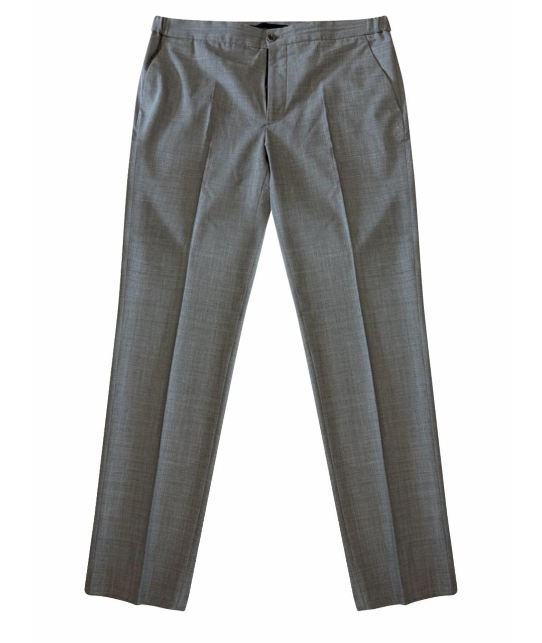 INCOTEX Серые хлопковые повседневные брюки, фото 9