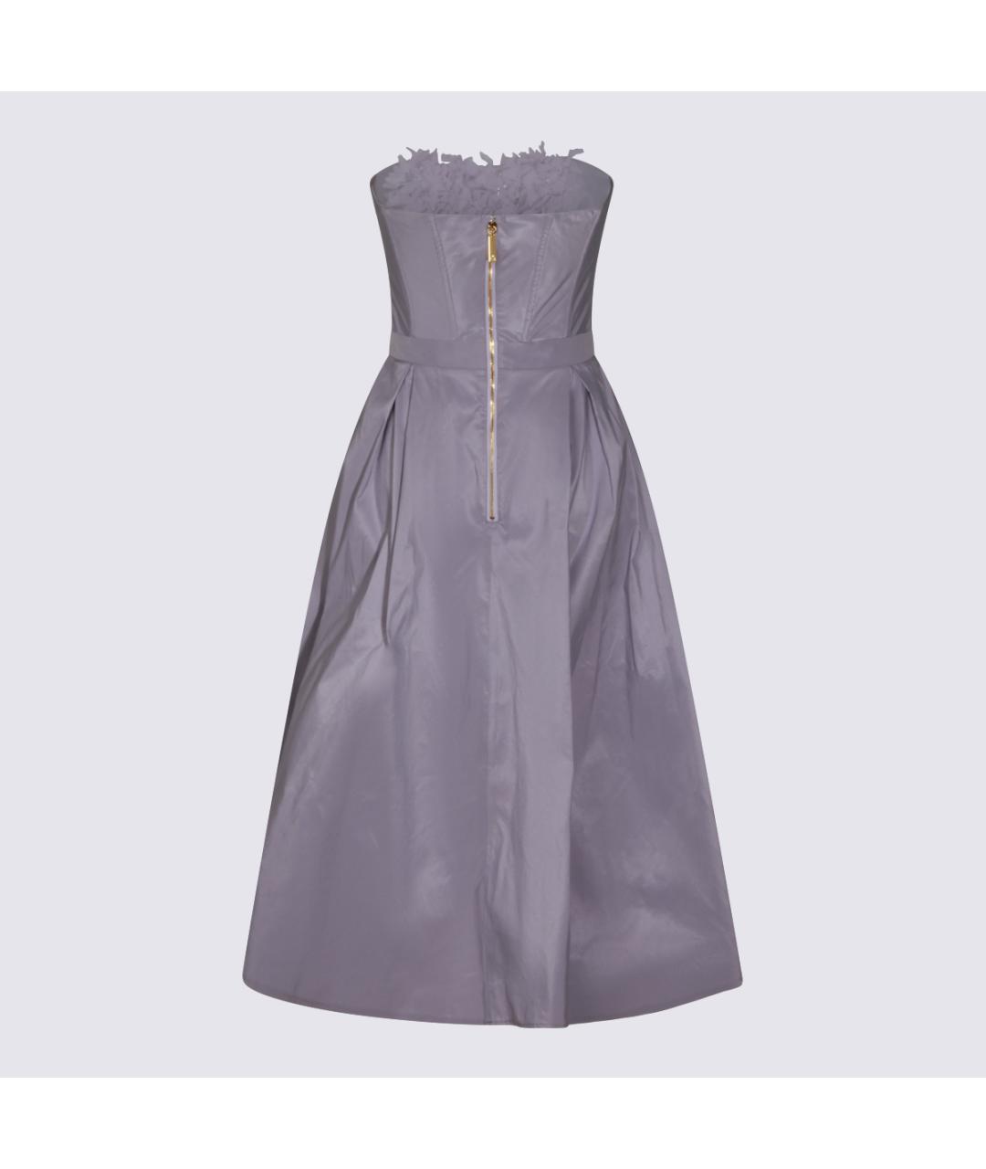 ELISABETTA FRANCHI Фиолетовое полиэстеровое вечернее платье, фото 2