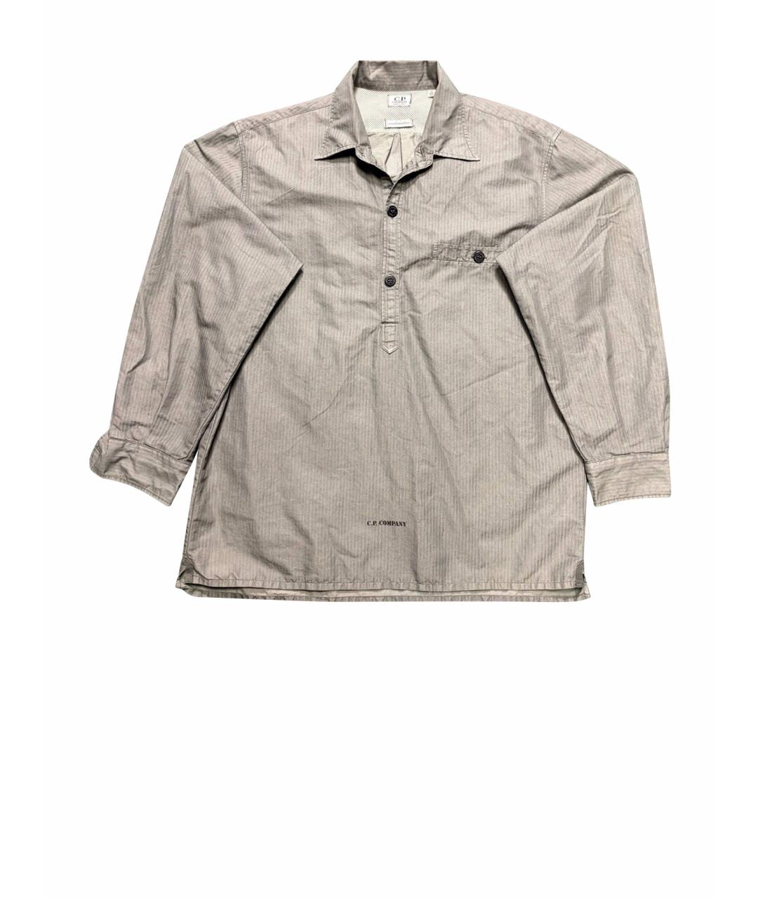 CP COMPANY Антрацитовое хлопко-полиэстеровое поло с коротким рукавом, фото 1