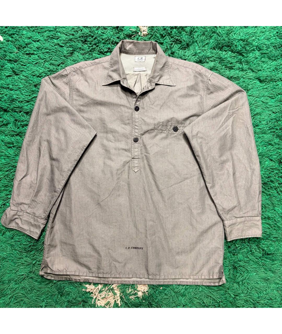 CP COMPANY Антрацитовое хлопко-полиэстеровое поло с коротким рукавом, фото 5