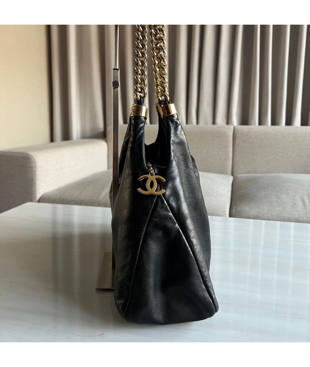 CHANEL Черная кожаная сумка тоут, фото 4