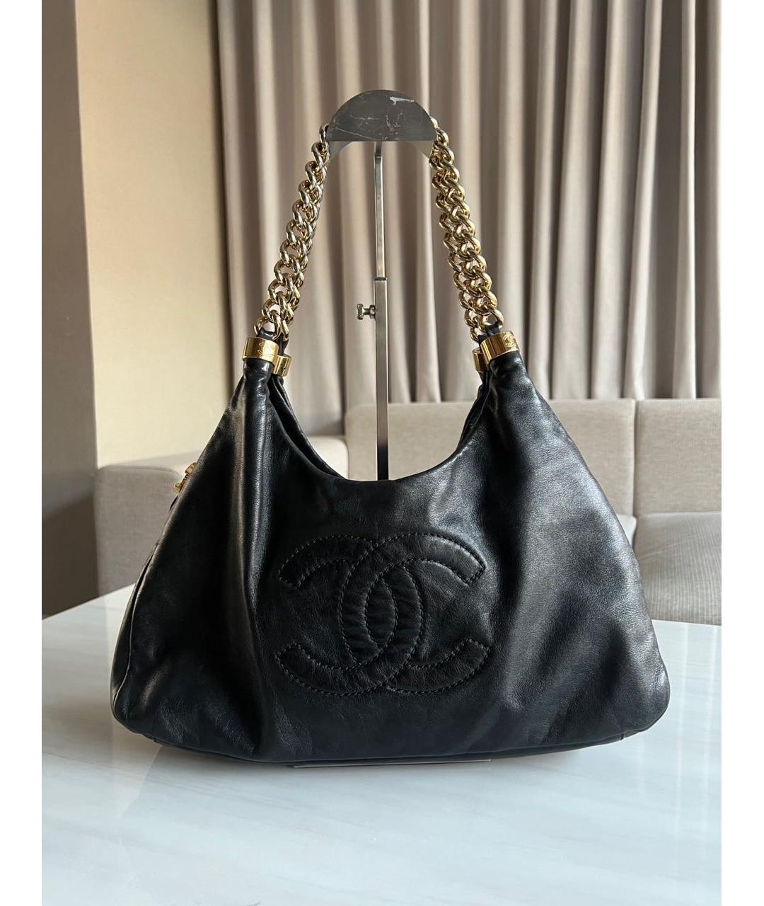 CHANEL Черная кожаная сумка тоут, фото 2