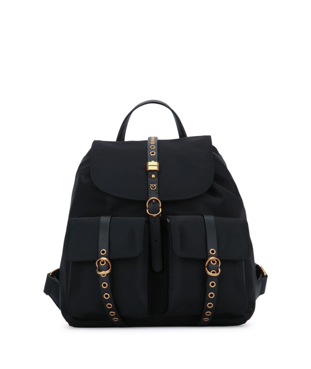 PINKO Черный синтетический рюкзак, фото 1