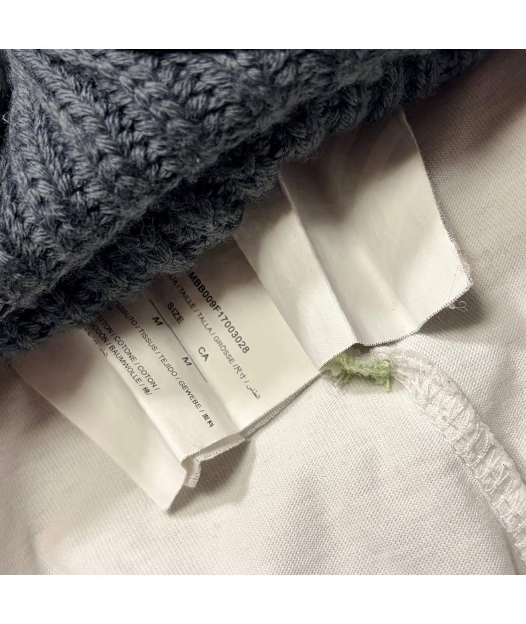 OFF-WHITE Белая хлопковая футболка, фото 4