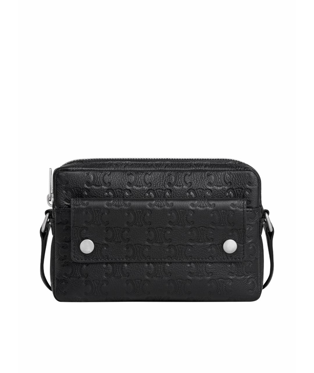 CELINE Черная кожаная сумка на плечо, фото 1