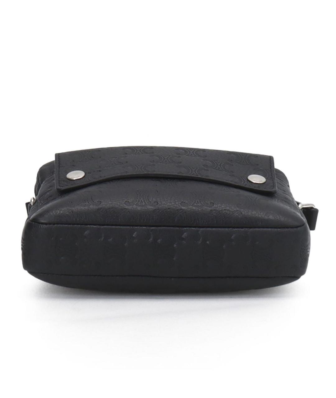 CELINE Черная кожаная сумка на плечо, фото 5