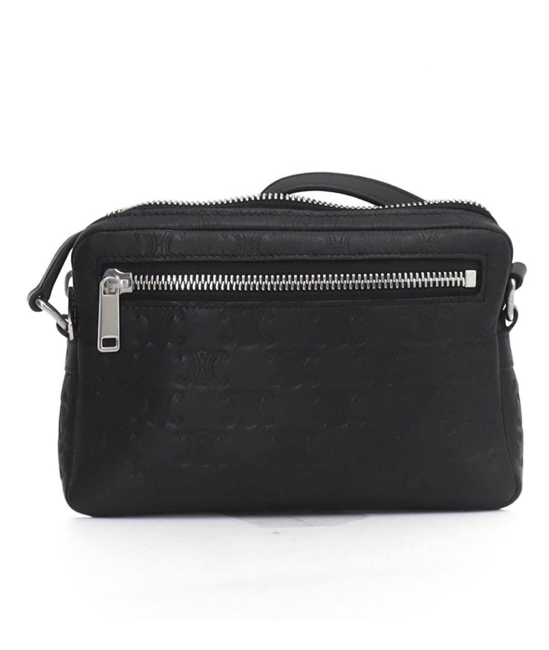 CELINE Черная кожаная сумка на плечо, фото 3