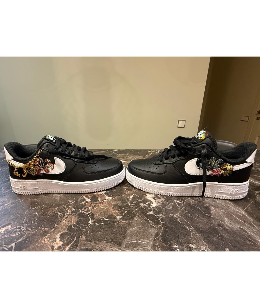 NIKE Черные кожаные кеды, фото 6