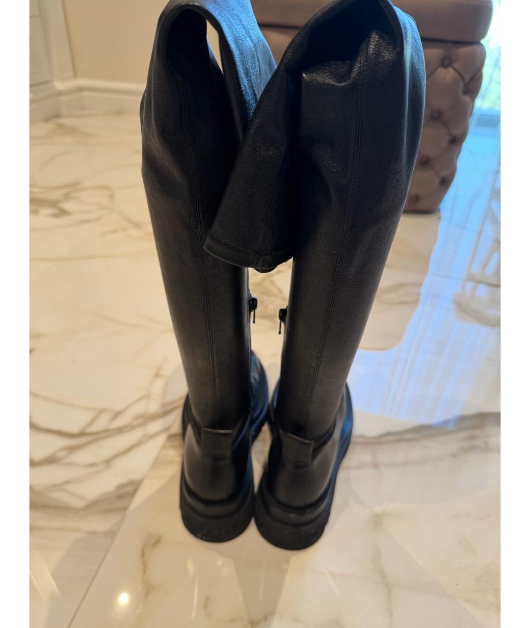 BOTTEGA VENETA Черные кожаные сапоги, фото 4