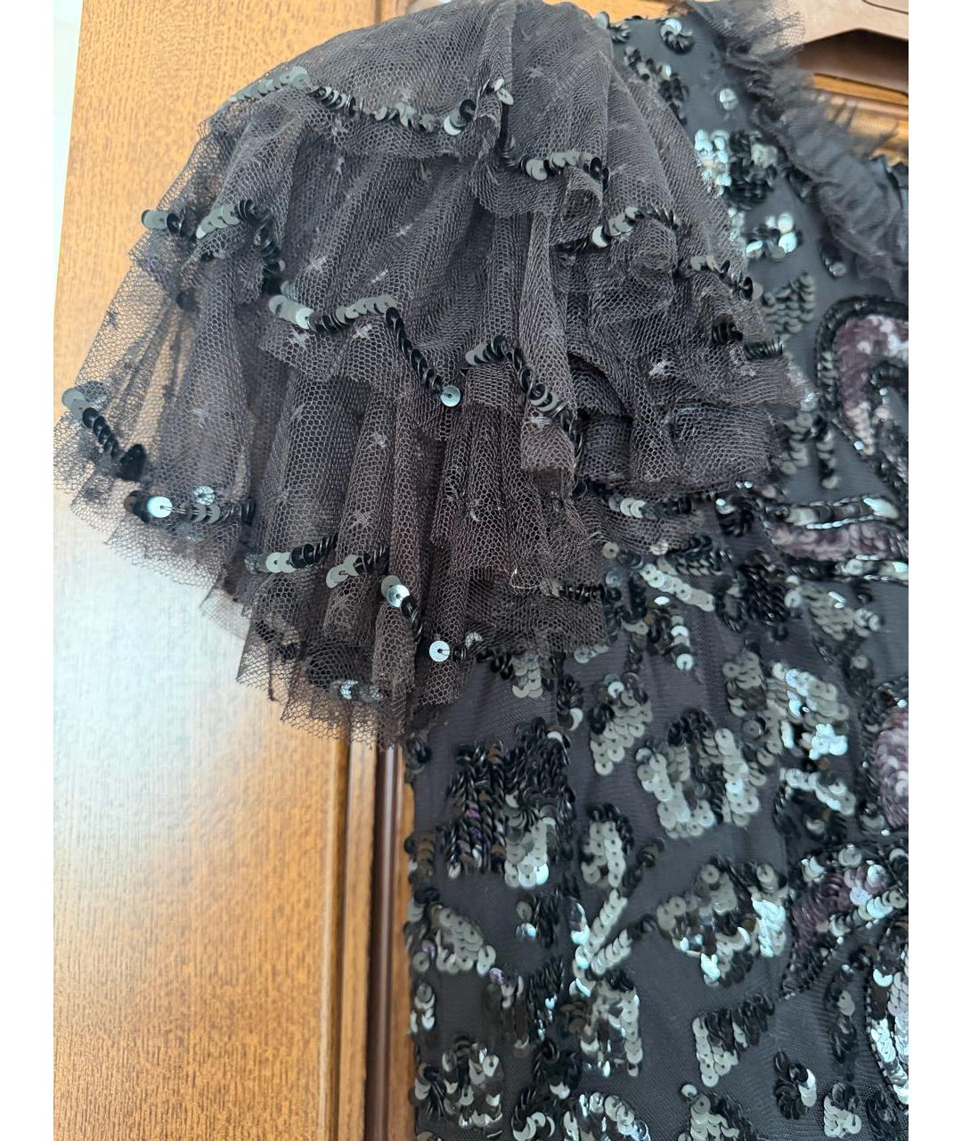NEEDLE & THREAD Черное вечернее платье, фото 5
