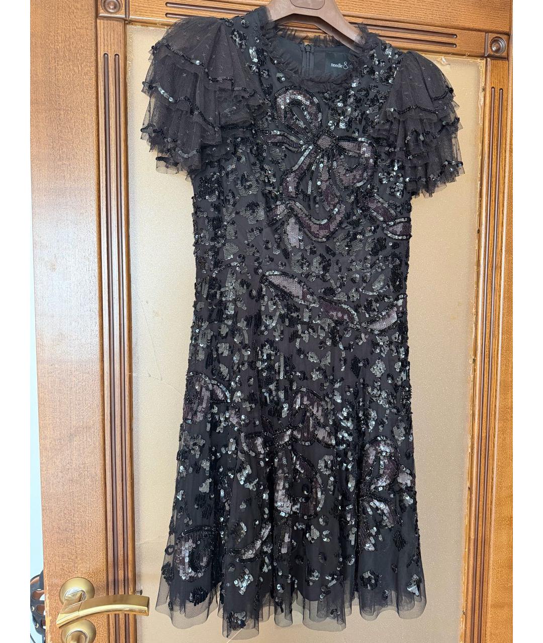 NEEDLE & THREAD Черное вечернее платье, фото 9
