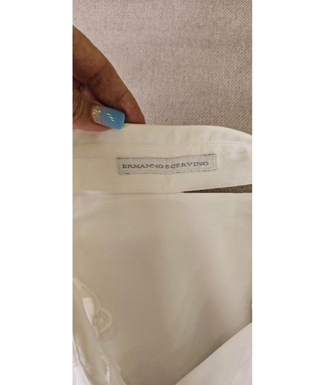 ERMANNO SCERVINO Белая хлопковая рубашка, фото 7