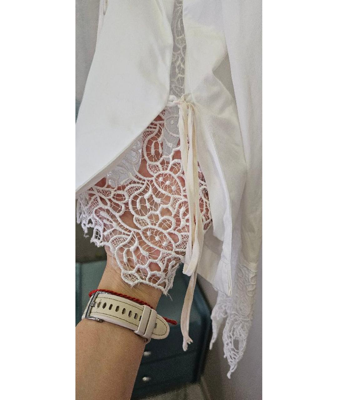 ERMANNO SCERVINO Белая хлопковая рубашка, фото 5