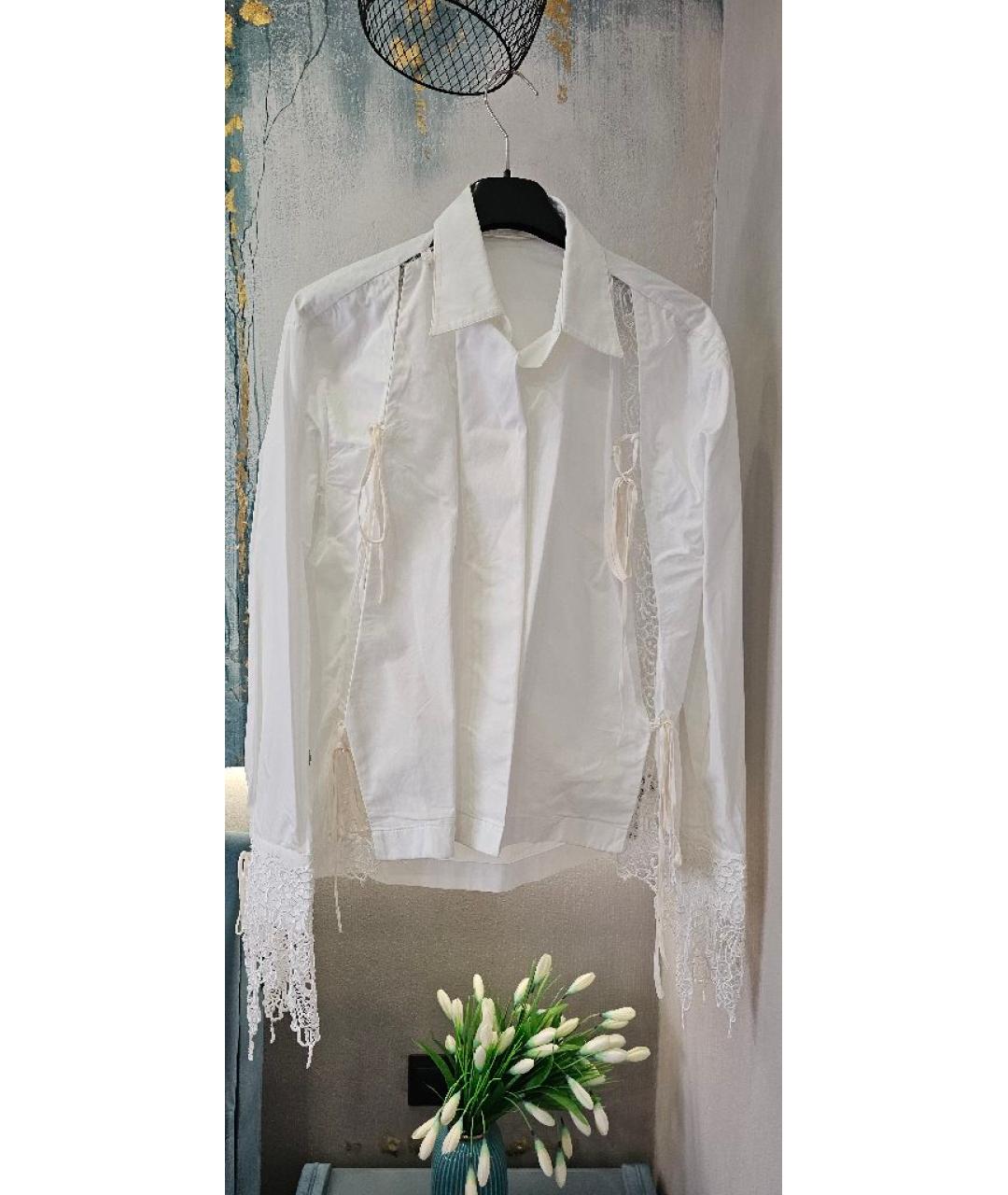 ERMANNO SCERVINO Белая хлопковая рубашка, фото 9