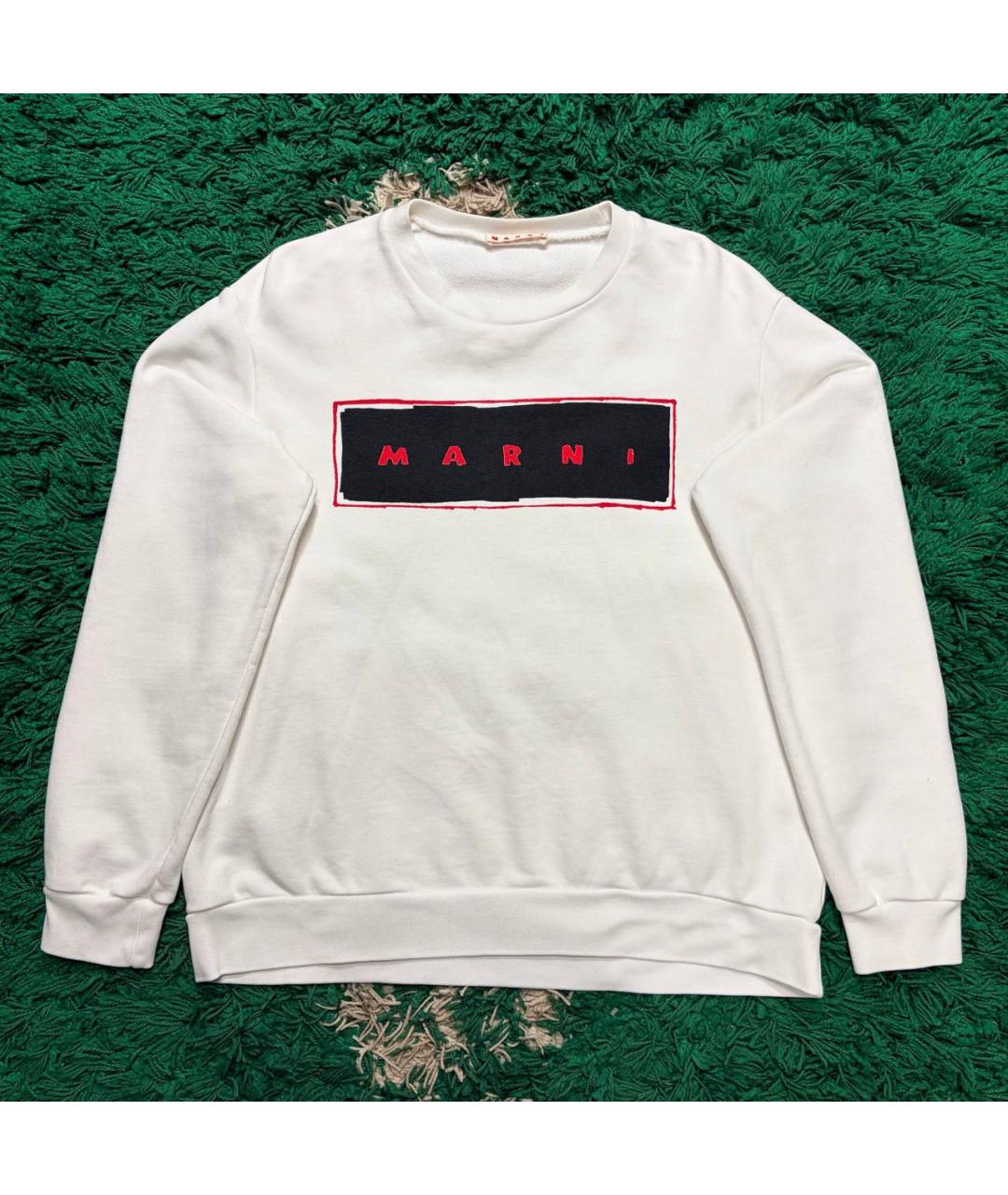 MARNI Белая хлопковая футболка, фото 5